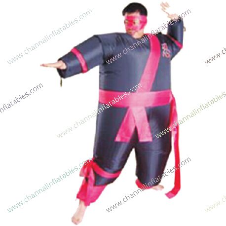 black inflatable sumo costume