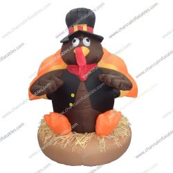 inflatable thanksgiving turkey on nest