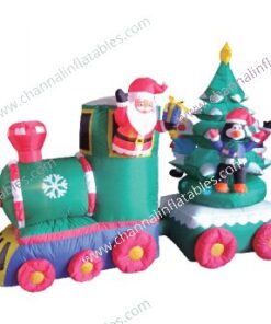 inflatable Christmas tree train