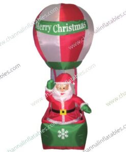 inflatable Santa in hot air balloon