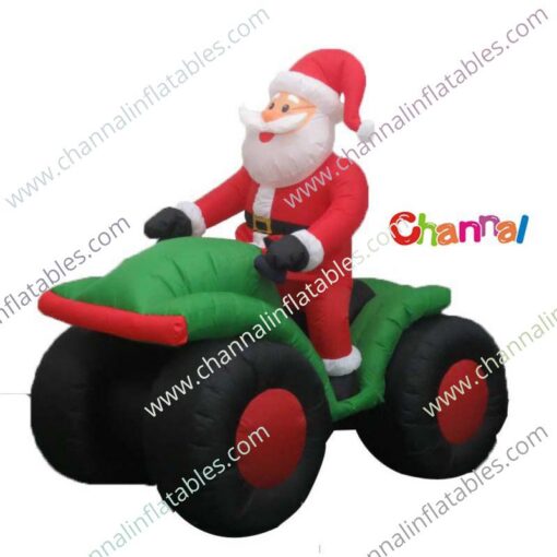 inflatable Santa driving quad