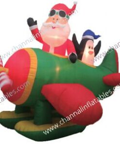 inflatable Santa on Monoplane