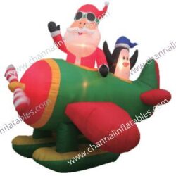 inflatable Santa on Monoplane