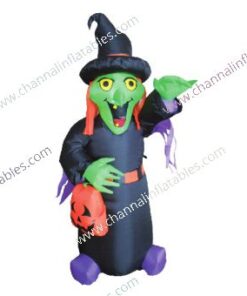 inflatable green witch