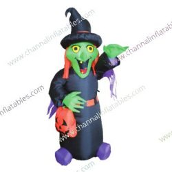 inflatable green witch